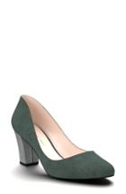 Women's Shoes Of Prey Block Heel Pump A - Green