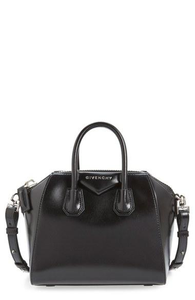 Givenchy 'mini Antigona' Box Leather Satchel -