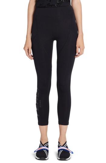 Women's Fendi Roma Yoga Pants Us / 40 It - Black