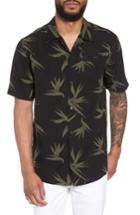 Men's Hudson Regular Fit Print Short Sleeve Sport Shirt - Black