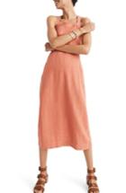 Women's Madewell Garment Dye Apron Maxi Dress - Orange