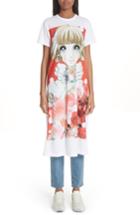 Women's Comme Des Garcons Manga Print T-shirt Dress - White