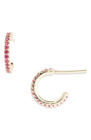 Women's Shashi Pave Hoop Earrings