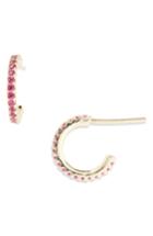 Women's Shashi Pave Hoop Earrings