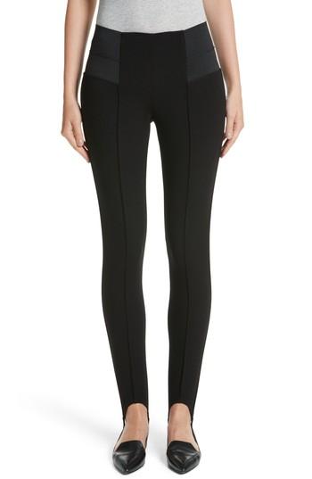 Women's Lafayette 148 New York Nolita Punto Milano Stirrup Leggings - Black