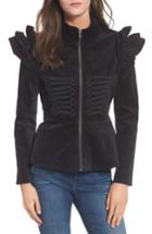 Women's Bp. Ruffle Sleeve Peplum Jacket, Size - Black