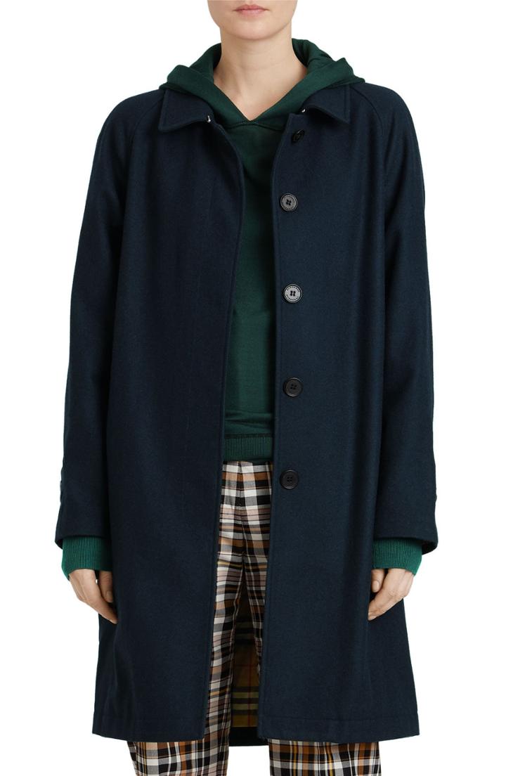 Women's Burberry Camden Cashmere Car Coat Us / 44 It - Blue