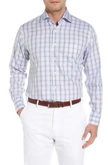 Men's Peter Millar Crown Soft Daybreak Fit Check Sport Shirt
