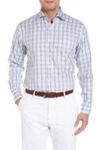 Men's Peter Millar Crown Soft Daybreak Fit Check Sport Shirt