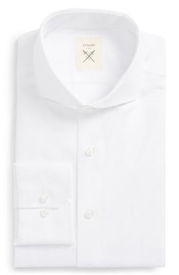 Men's Strong Suit Espirit Trim Fit Dot Dress Shirt .5 R - White