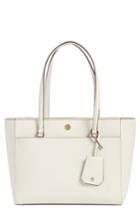 Tory Burch Small Robinson Leather Tote - White