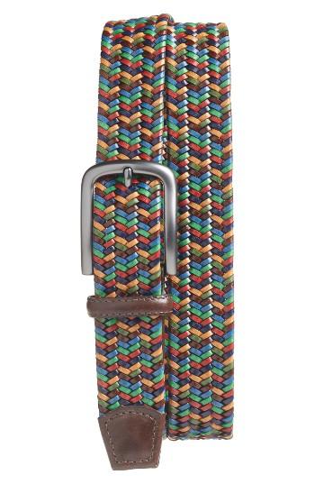 Men's Torino Belts Woven Belt - Navy/ Red/ Tan