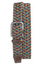 Men's Torino Belts Woven Belt - Navy/ Red/ Tan