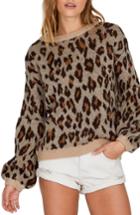 Women's Amuse Society Go Wild Leopard Print Sweater - Brown