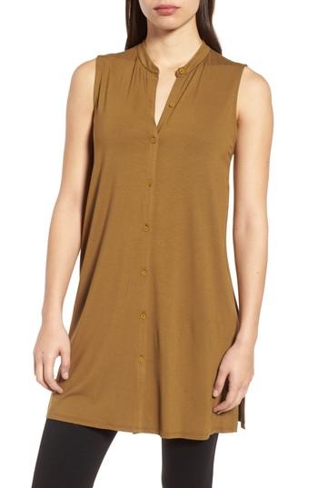 Women's Eileen Fisher Jersey Tunic - Metallic