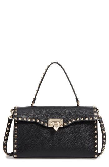 Valentino Rockstud Leather Top Handle Shoulder Bag -
