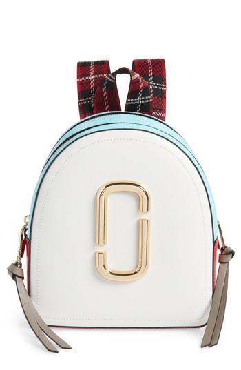Marc Jacobs Pack Shot Leather Backpack - White