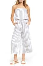 Women's Mimi Chica Stripe Strapless Jumpsuit - White