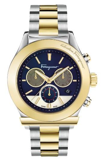 Men's Salvatore Ferragamo 1898 Chronograph Bracelet Watch, 42mm
