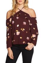 Women's 1.state Ruffle Off The Shoulder Blouse - Burgundy