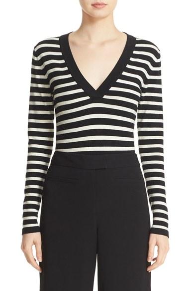 Women's Veronica Beard Decade Stripe Bodysuit