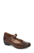 Women's Dansko Fawna Mary Jane Flat .5-9us / 39eu M - Brown