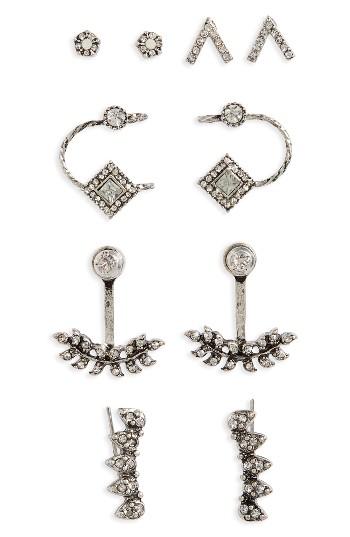 Women's Topshop White Heat Set Of 5 Earrings