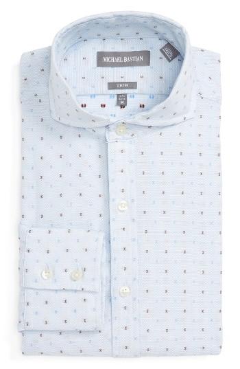 Men's Michael Bastian Trim Fit Graphic Dobby Dress Shirt