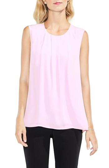 Women's Vince Camuto Pleat Neck Blouse, Size - Pink