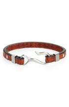 Men's Nordstrom Men's Shop Embossed Leather Hook Bracelet