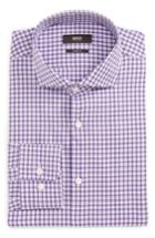 Men's Boss Mark Sharp Fit Check Dress Shirt R - Purple