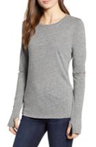 Women's N:philanthropy Sleeve Cutout Heathered Top - Grey