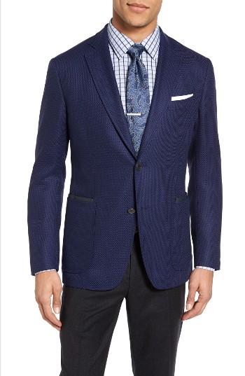 Men's Pal Zileri Classic Fit Wool & Mohair Blazer R Eu - Blue