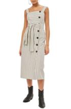 Women's Topshop Stripe Midi Dress Us (fits Like 0) - Ivory