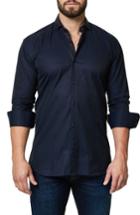 Men's Maceoo Trim Fit Stripe Dot Print Sport Shirt