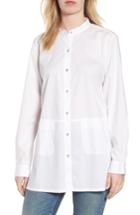 Women's Eileen Fisher Stretch Organic Cotton Shirt, Size - White