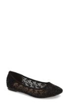 Women's Lauren Lorraine Betsy Embellished Flat .5 M - Black