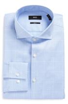 Men's Boss Jason Slim Fit Houndstooth Dress Shirt .5 - Blue