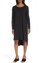 Women's Eileen Fisher High/low Jersey Shift Dress, Size - Black