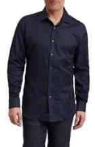 Men's Robert Graham Jungle Regular Fit Print Sport Shirt - Blue