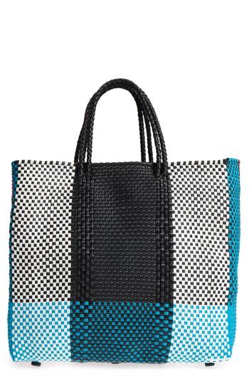 Truss Medium Woven Tote - Pink