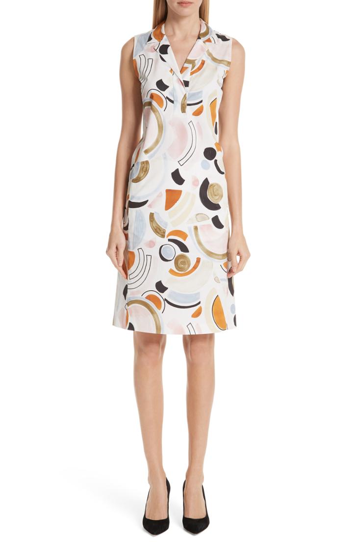 Women's Lafayette 148 New York Lyrical Curves Shirtdress - White