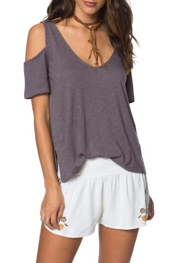 Women's O'neill Katrina Cold Shoulder Tee - Grey