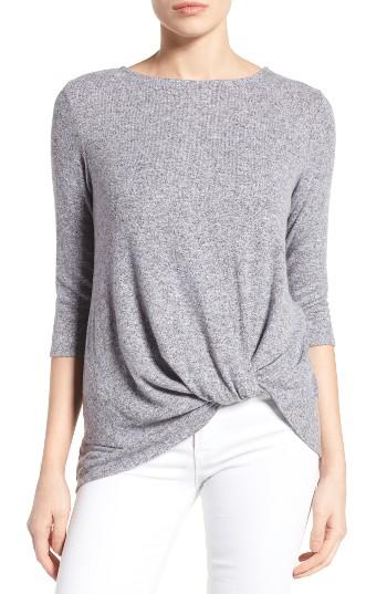 Women's Gibson Twist Front Cozy Fleece Pullover - Purple