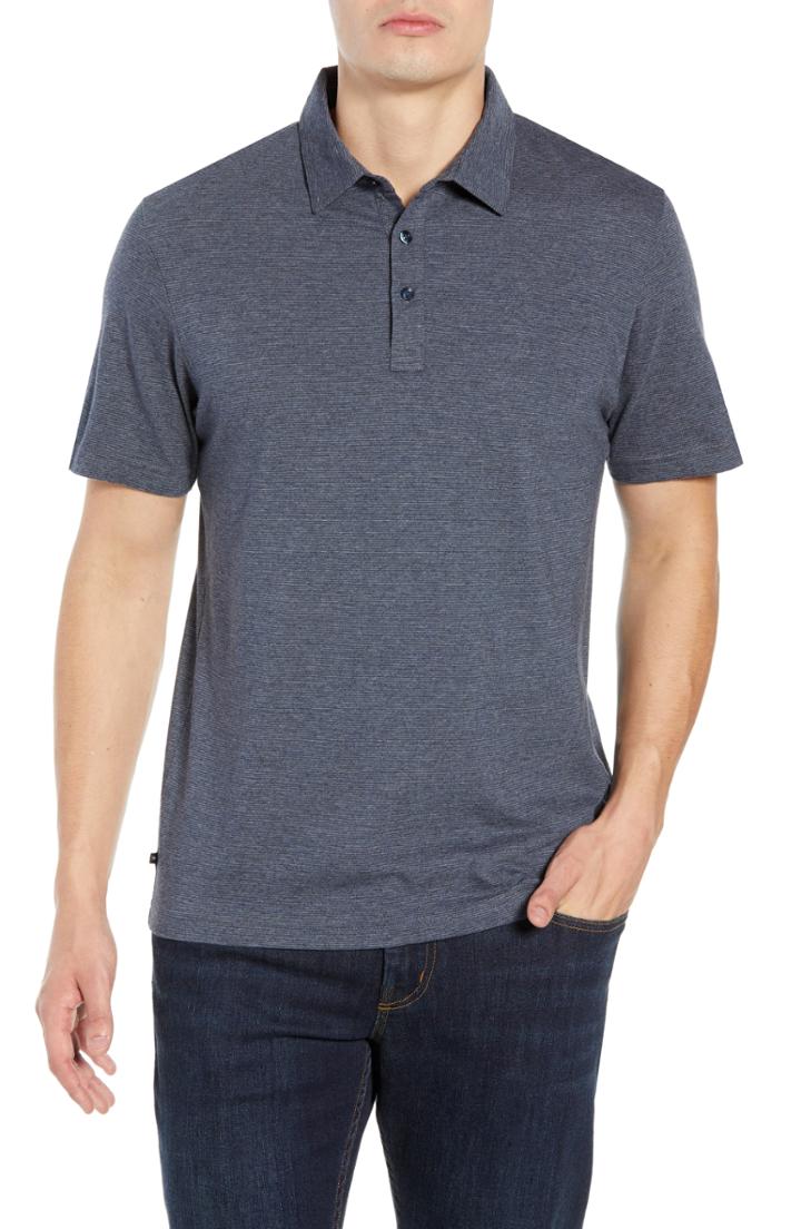 Men's Travis Mathew The Npr Fit Polo, Size Large - Blue
