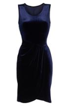 Women's Fraiche By J Faux Wrap Velvet Dress