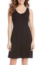 Women's Karen Kane 'brigitte' Double V-neck Jersey Dress - Black