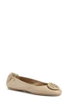 Women's Tory Burch 'minnie' Travel Ballet Flat M - Grey