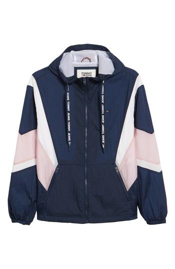 Men's Tommy Jeans Drop Shoulder Athletic Jacket - Blue