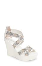 Women's Charles By Charles David Fani Platform Wedge Sandal .5 M - White